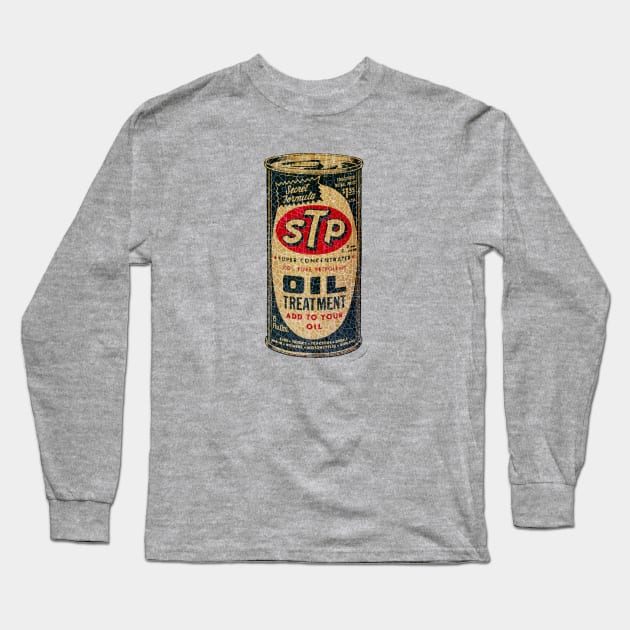 STP Oil Long Sleeve T-Shirt by Midcenturydave